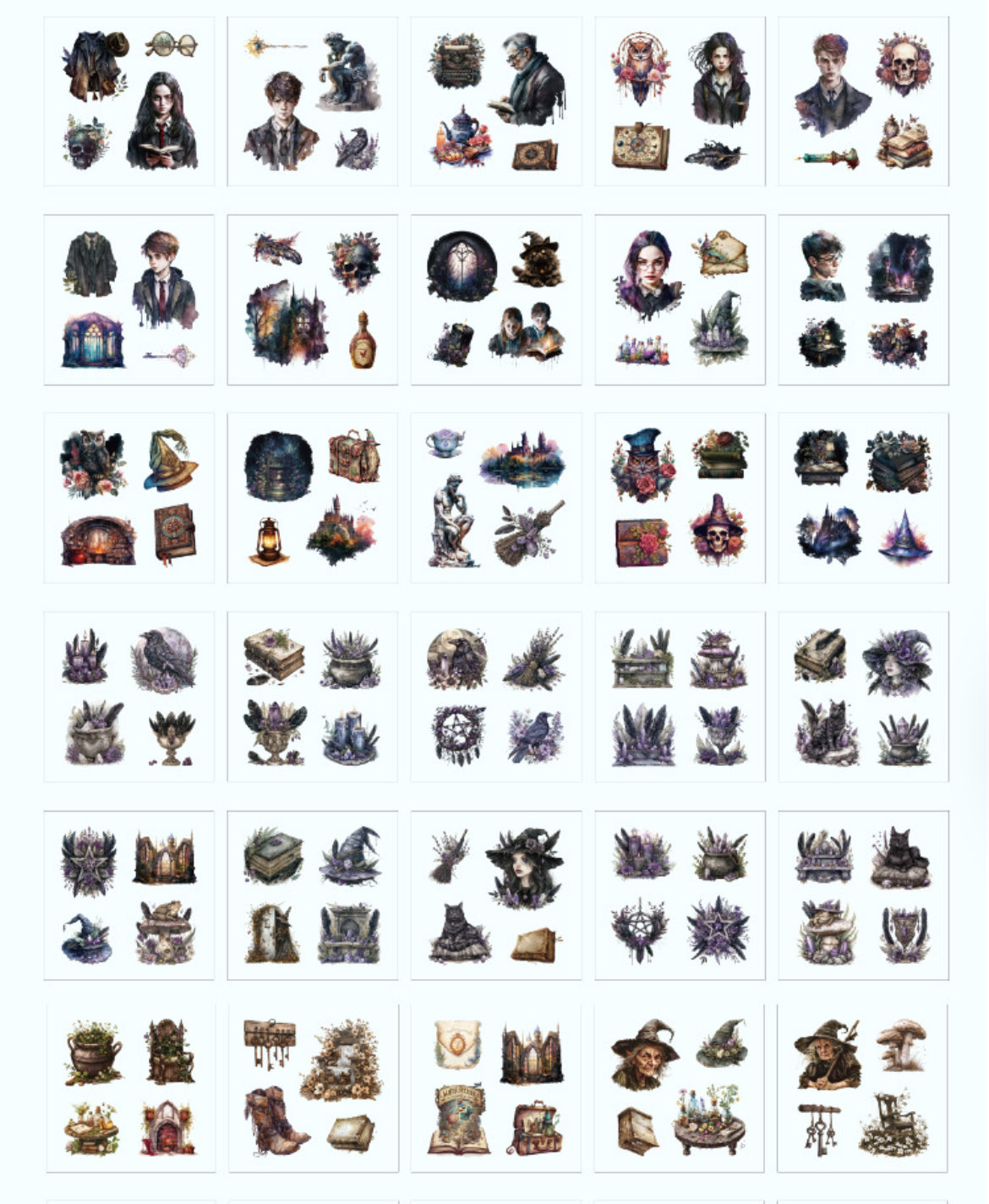 PET Stickers Box (100 mini sheets)
