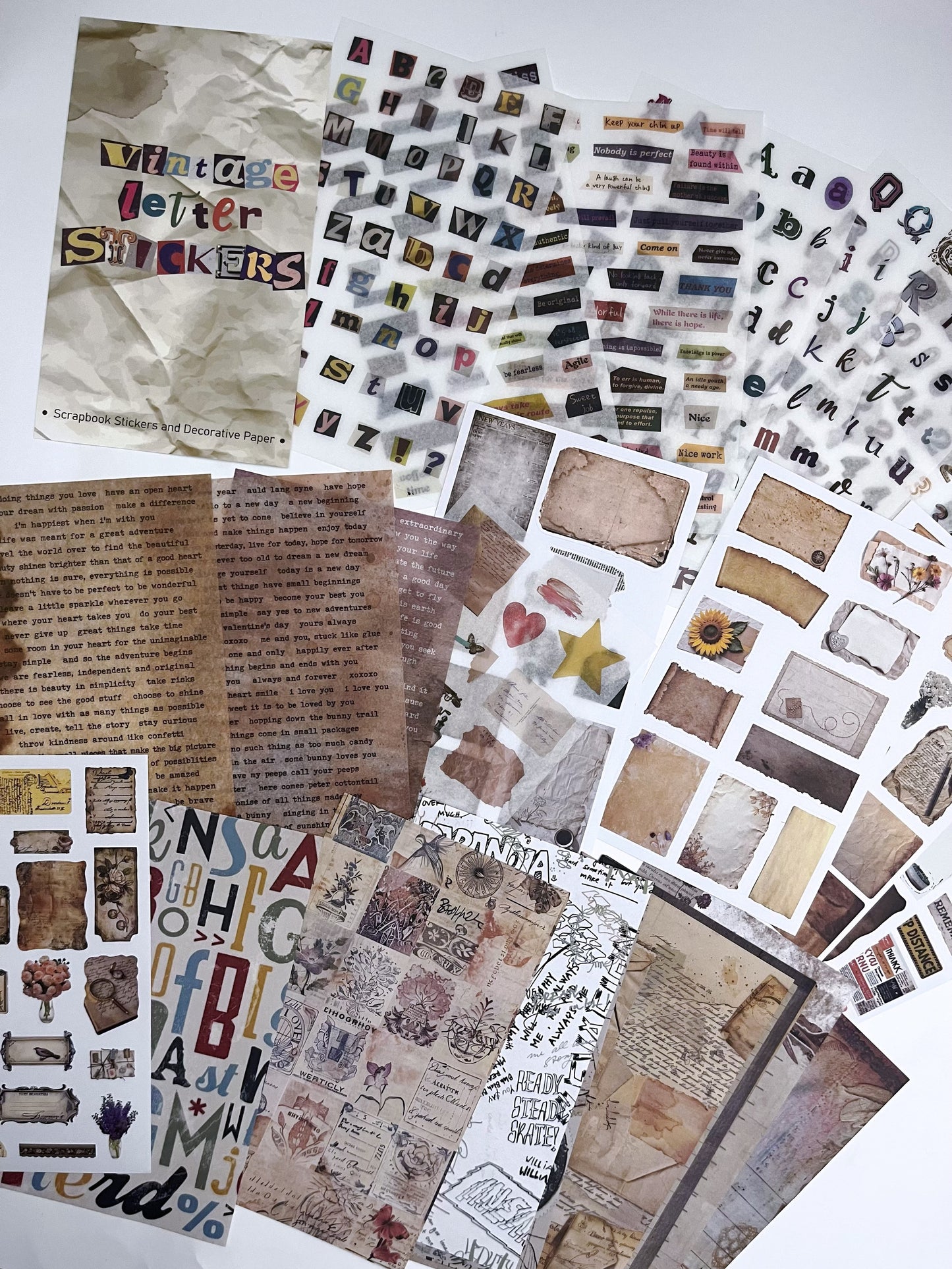 Vintage Sticker Sheets (38 sheets)