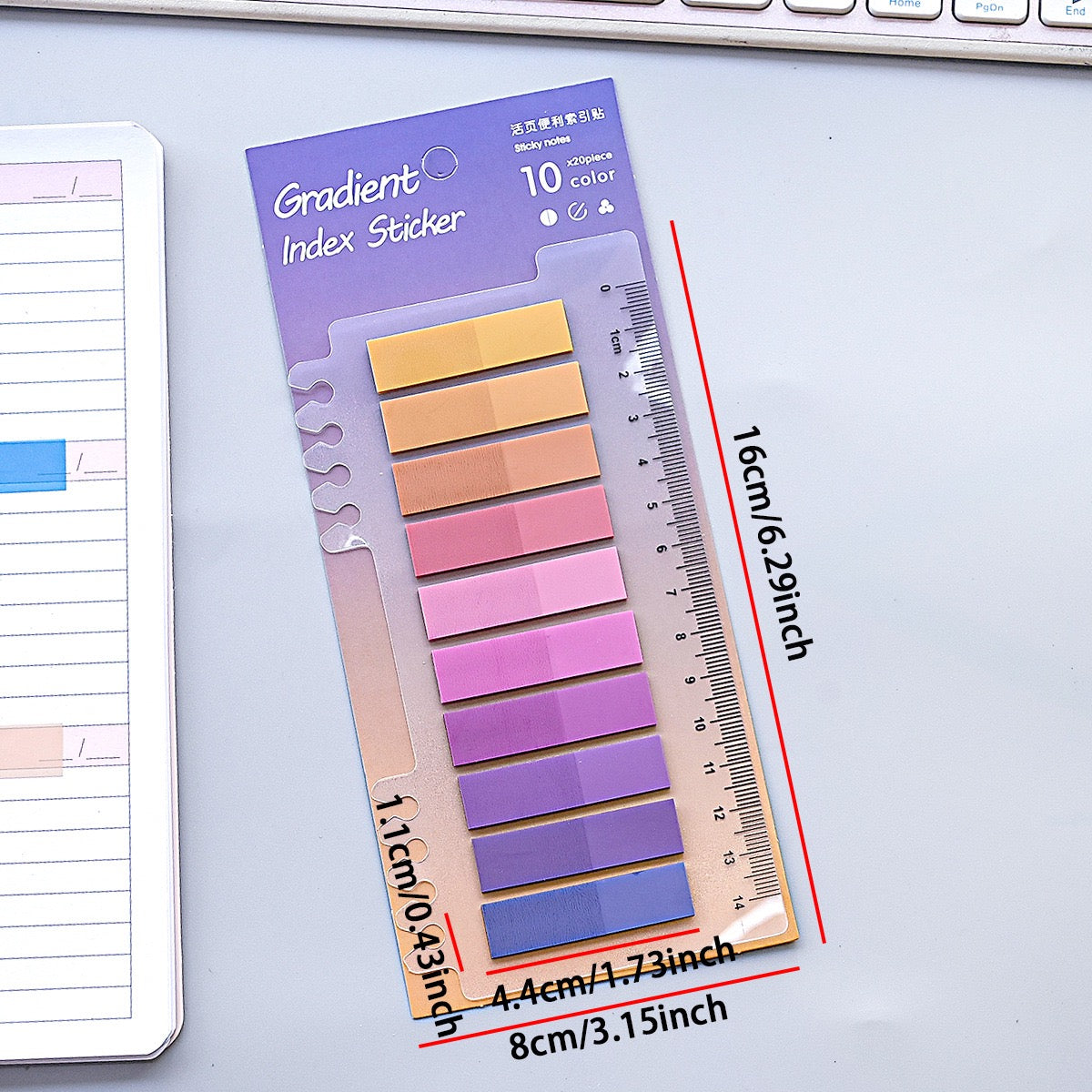 Gradient Index Transparent Sticky Tabs