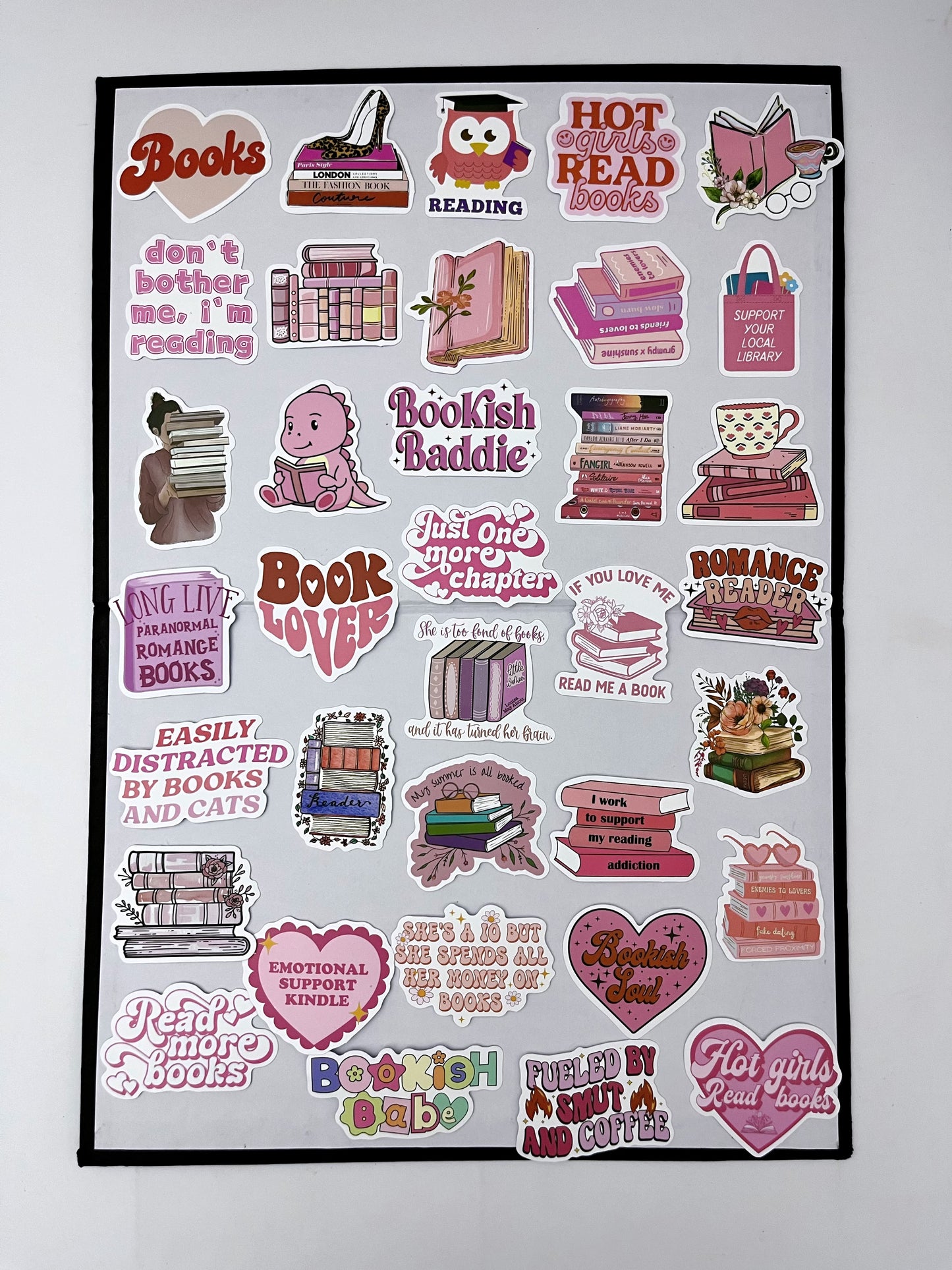 Bookish Stickers (Pink Edition) - 10pcs - ShopHaul