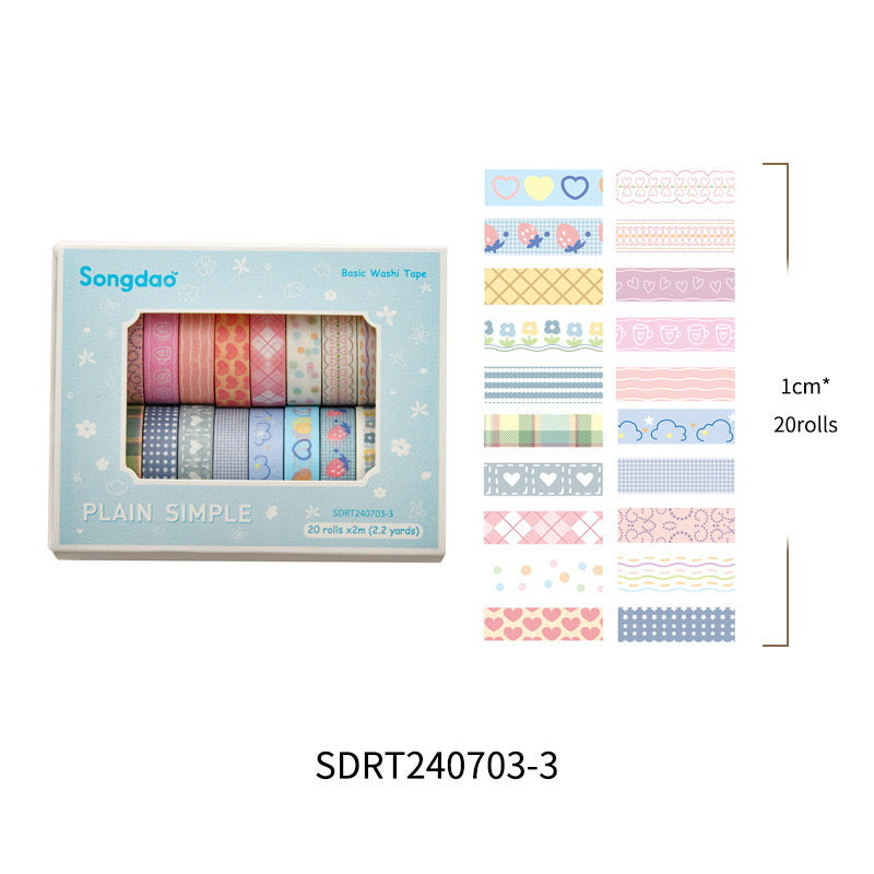 Sangdao Washi Tapes Box (20 rolls) - ShopHaul
