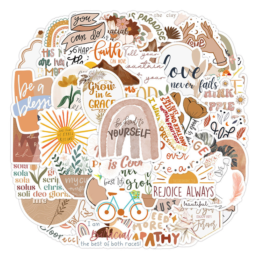 Inspirational / Bohemian/ Christian Stickers Mix