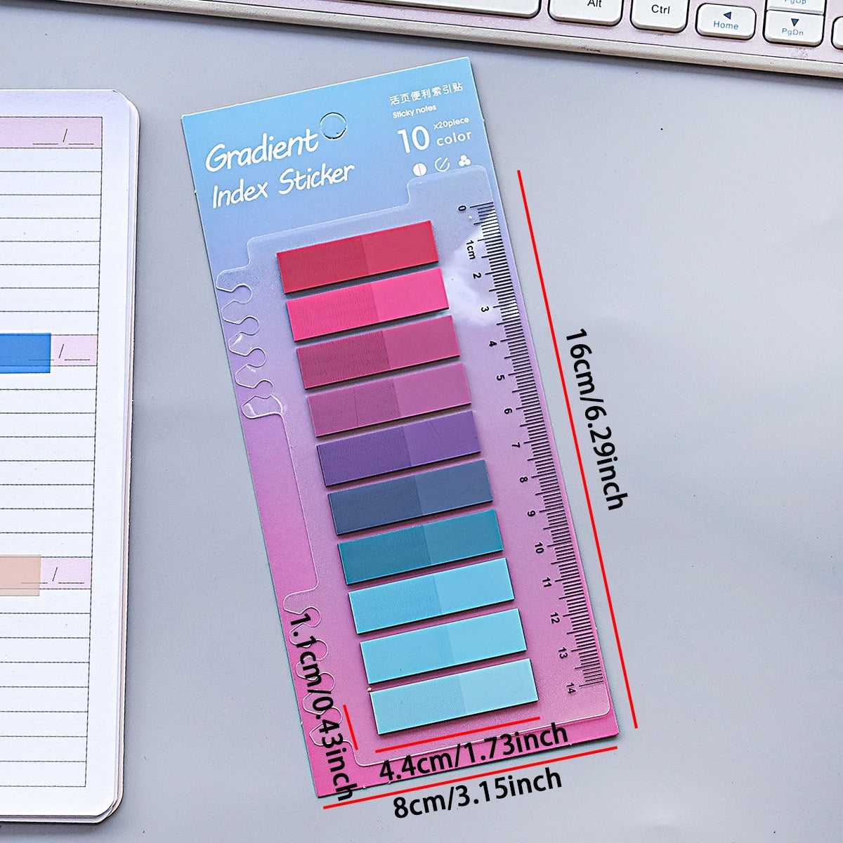 Gradient Index Transparent Sticky Tabs