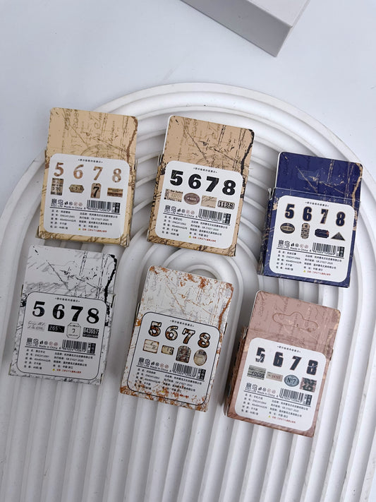 Retro Pack Numbers Stickers (46 pcs)