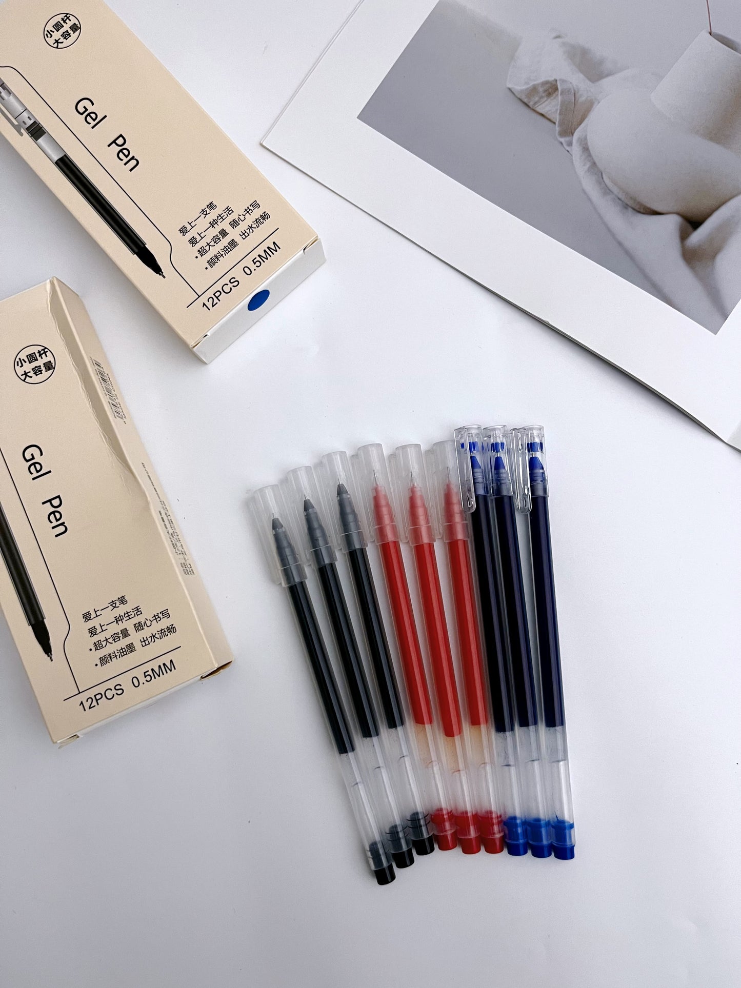 Black, Blue, Red Gel Pens - ShopHaul
