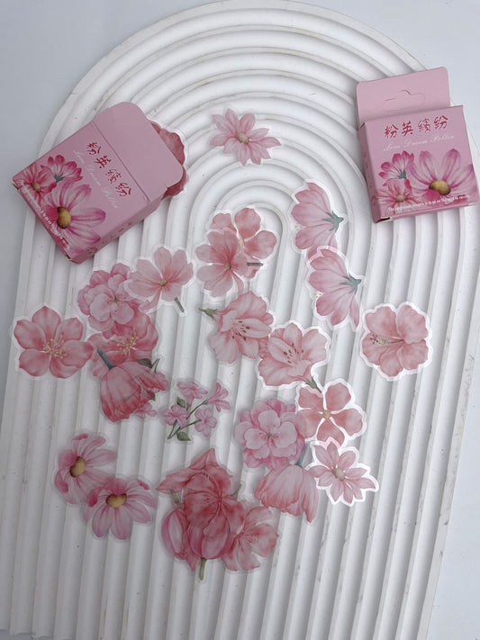 PVC Floral Stickers Set (46pcs)