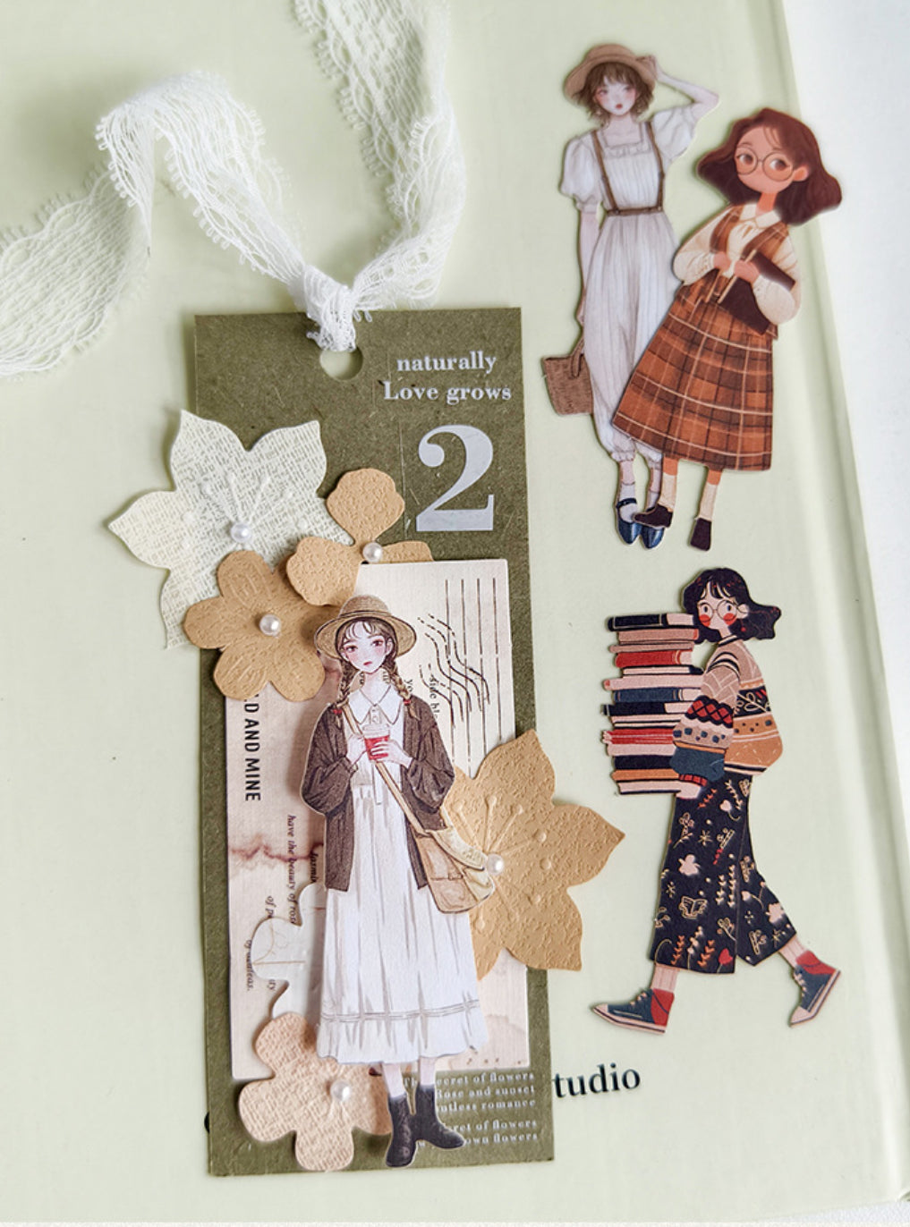 Girl Character Hard Card Stickers (100 pcs)