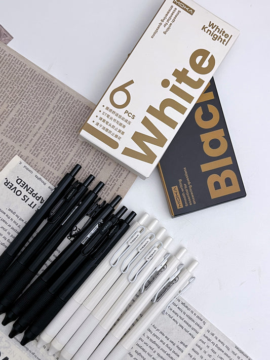 Black Ink Gel Pens Set - 0.5mm