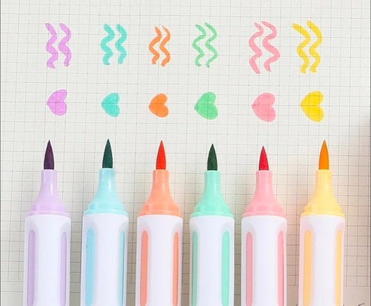 Pastel Soft Head Highlighters / Brush Pens - ShopHaul