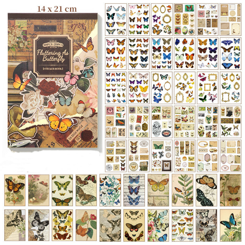 Flowers / Butterflies Sticker Book - ShopHaul
