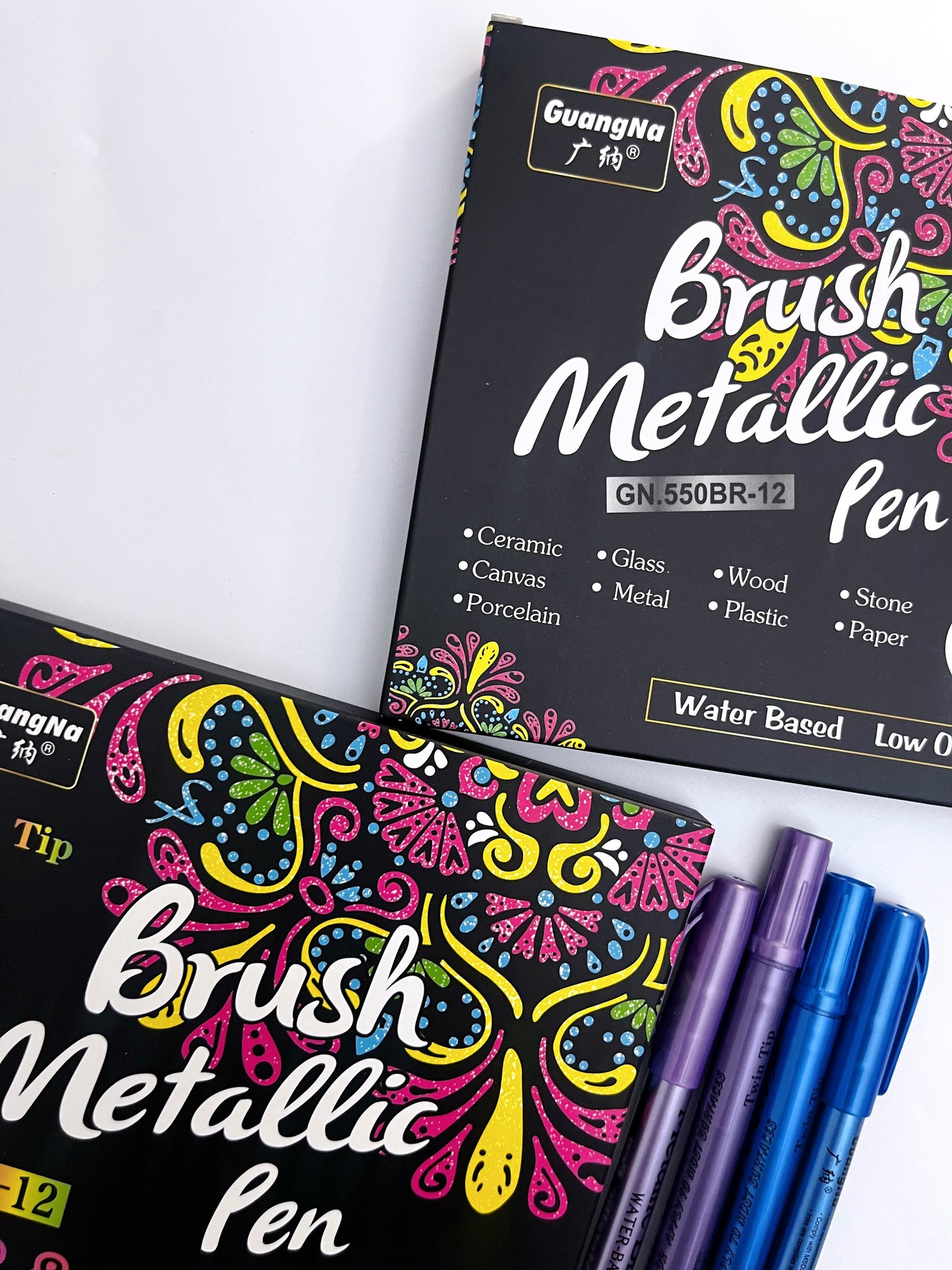 12 Colors Metallic Brush Pens Set - ShopHaul