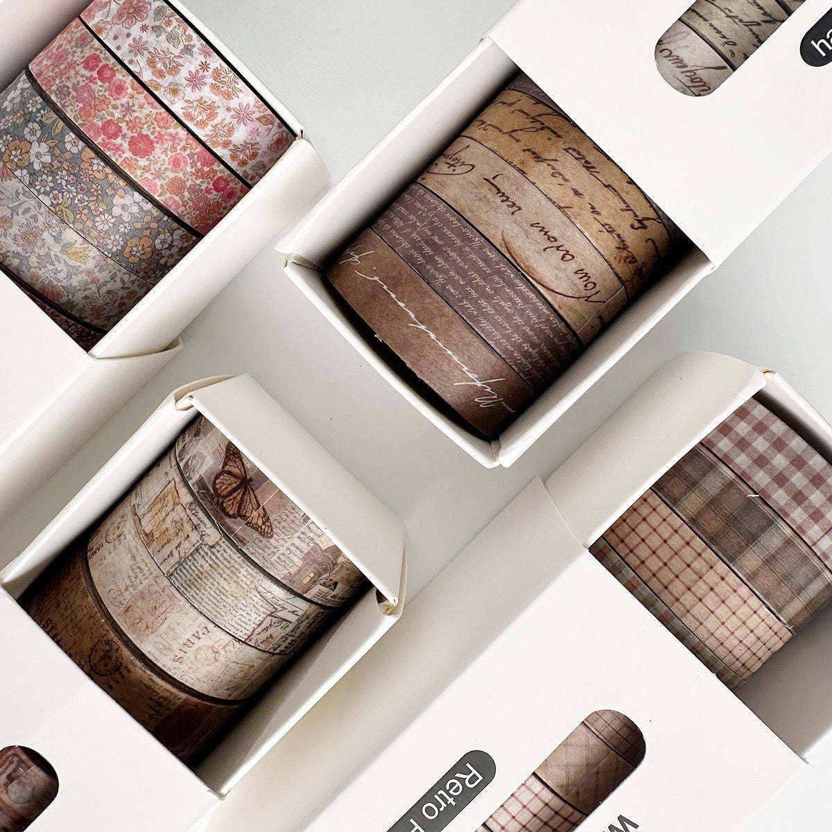 Retro Washi Tapes 8-pcs Set
