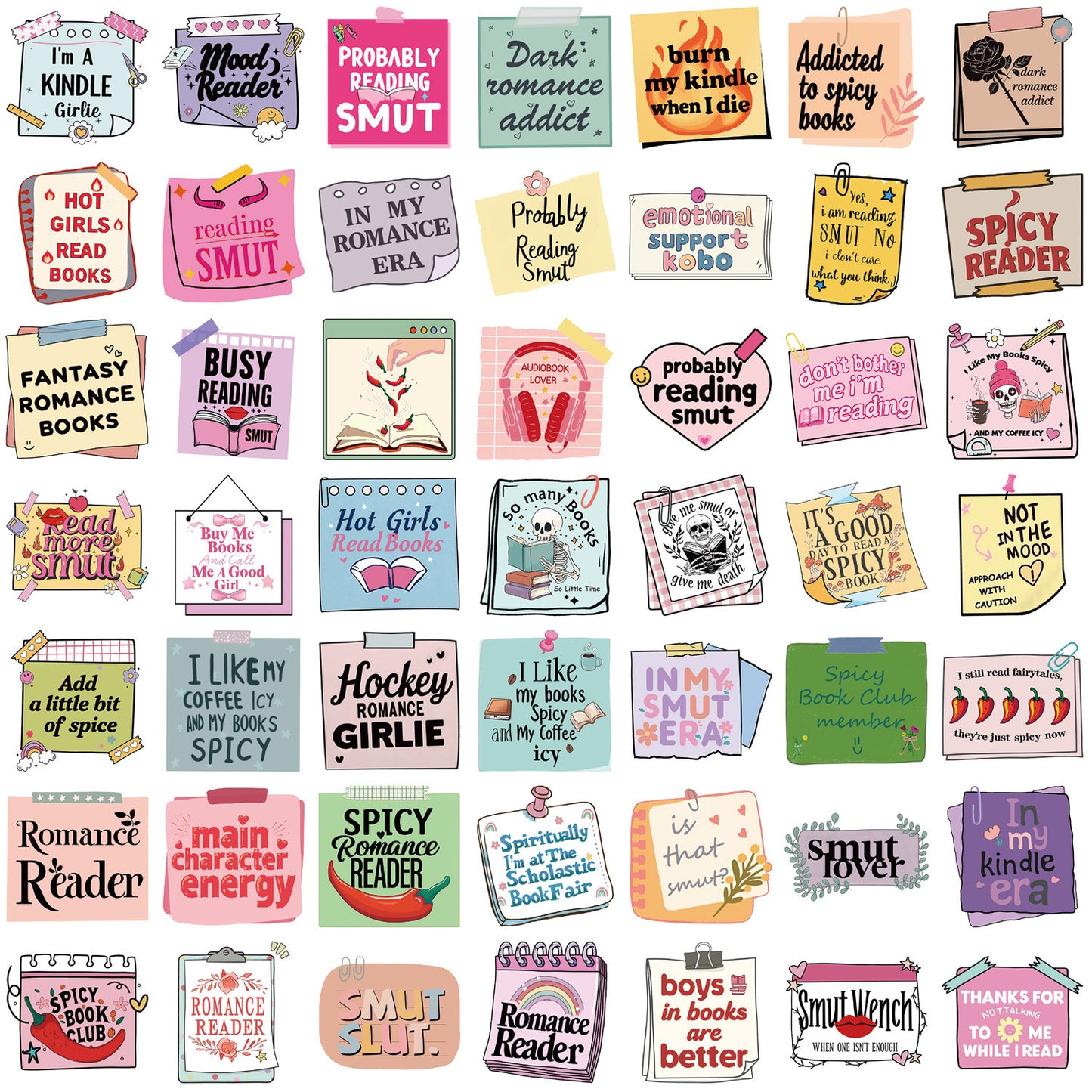 Bookish Stickers - Smut Poster Edition (10 pcs) - ShopHaul
