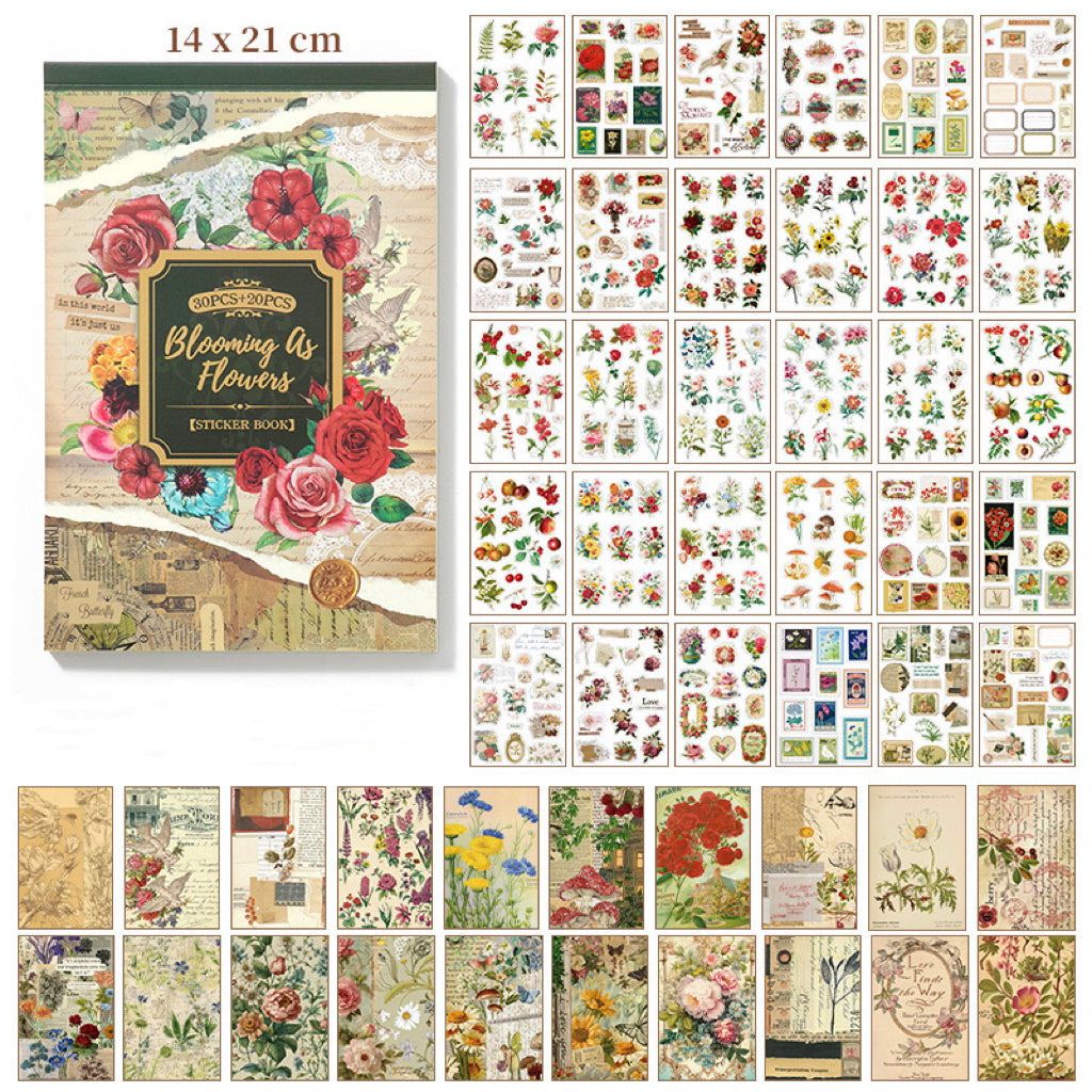 Flowers / Butterflies Sticker Book - ShopHaul