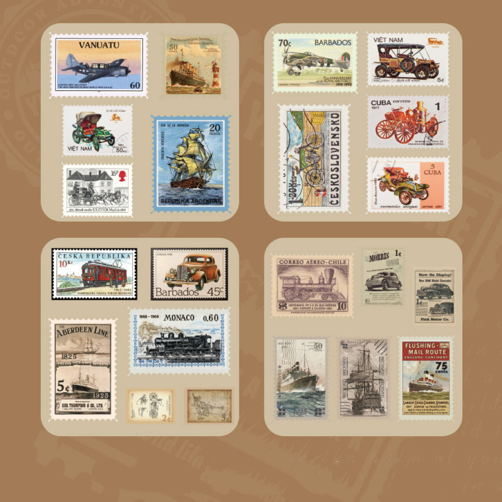 Stamp Collection Stickers (4 Sheets) - ShopHaul