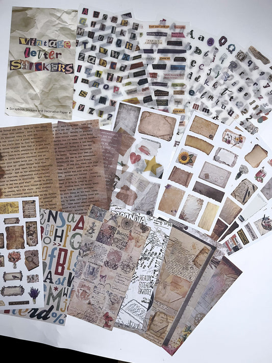 Vintage Sticker Sheets (38 sheets)