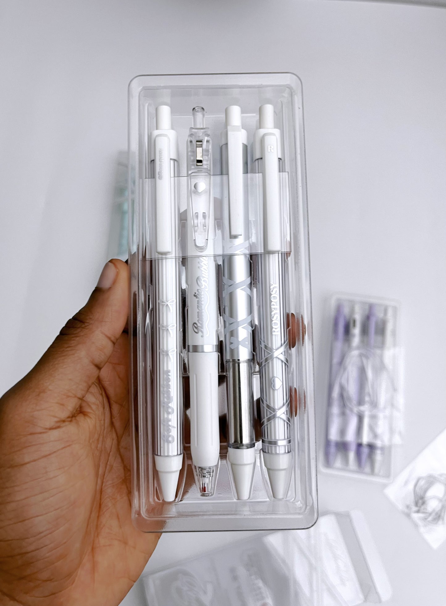 Rosy Posy Ribbon Pen Set (4pcs) - ShopHaul