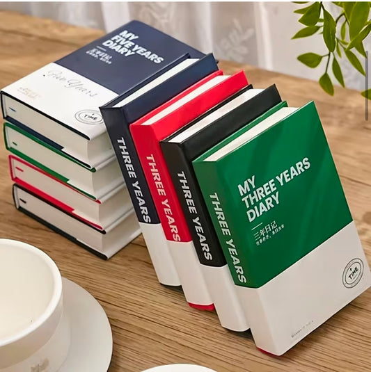 Leather Cover Mini (Pocket) Size 5-year / 3-year Undated Diary / Journal - 384 pages