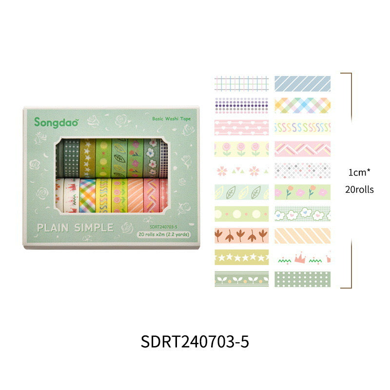 Sangdao Washi Tapes Box (20 rolls) - ShopHaul