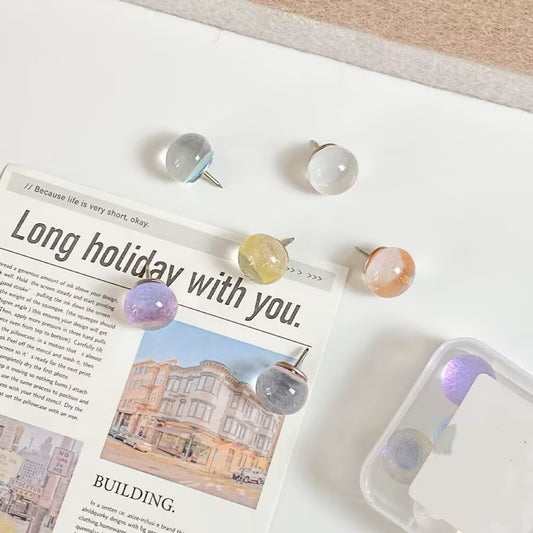 Round Gradient Cork Board Pins / thumbtacks (10 pieces)