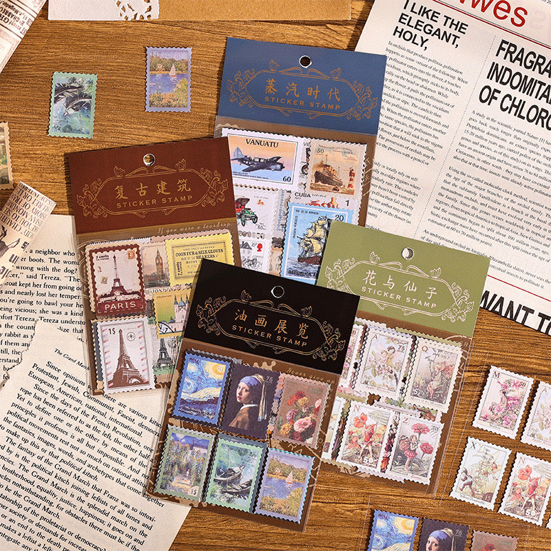 Stamp Collection Stickers (4 Sheets) - ShopHaul
