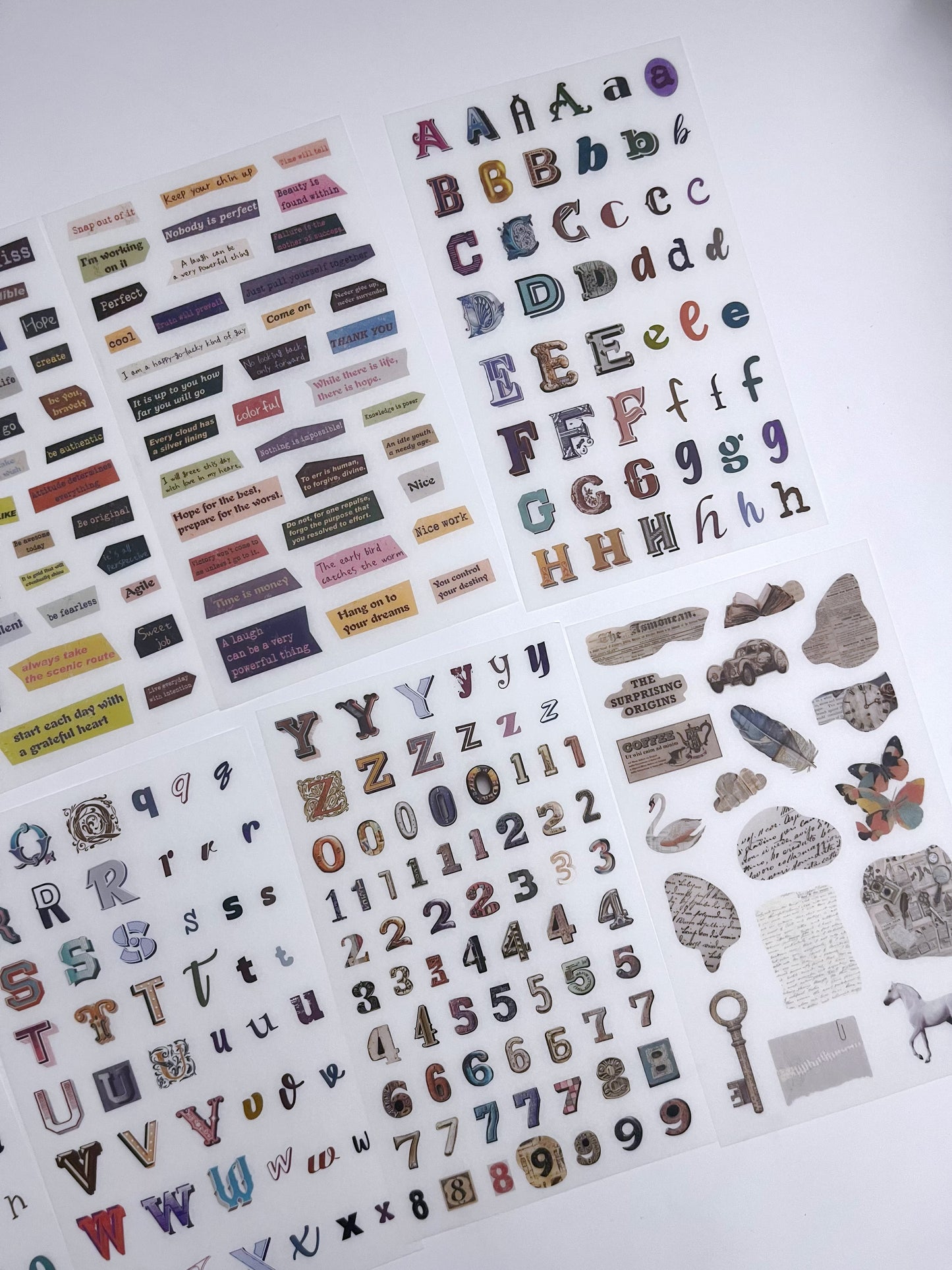 Vintage Sticker Sheets (38 sheets)