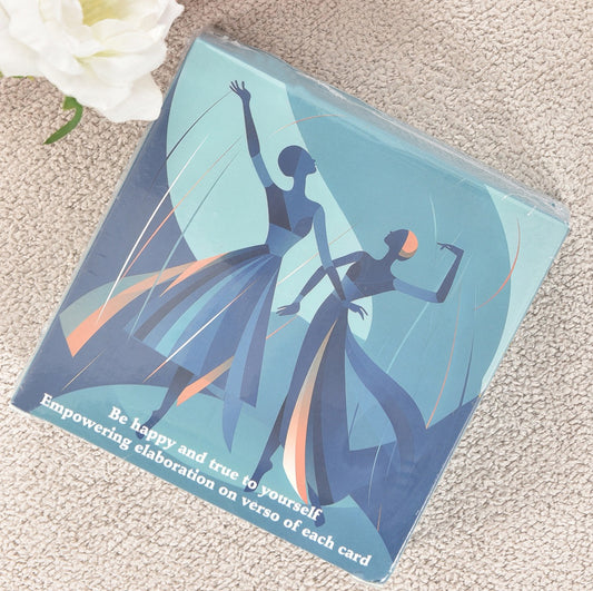 Women Inspirational Affirmation Cards (400g thick) plus wooden desk stand