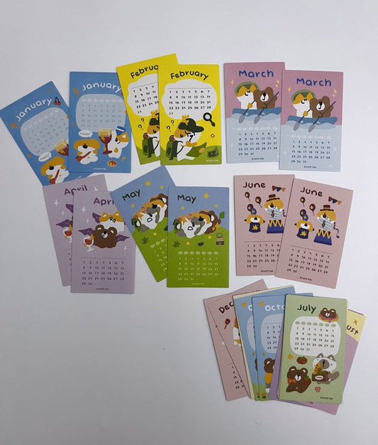 Undated Calendar Card Stickers (24 months) - ShopHaul