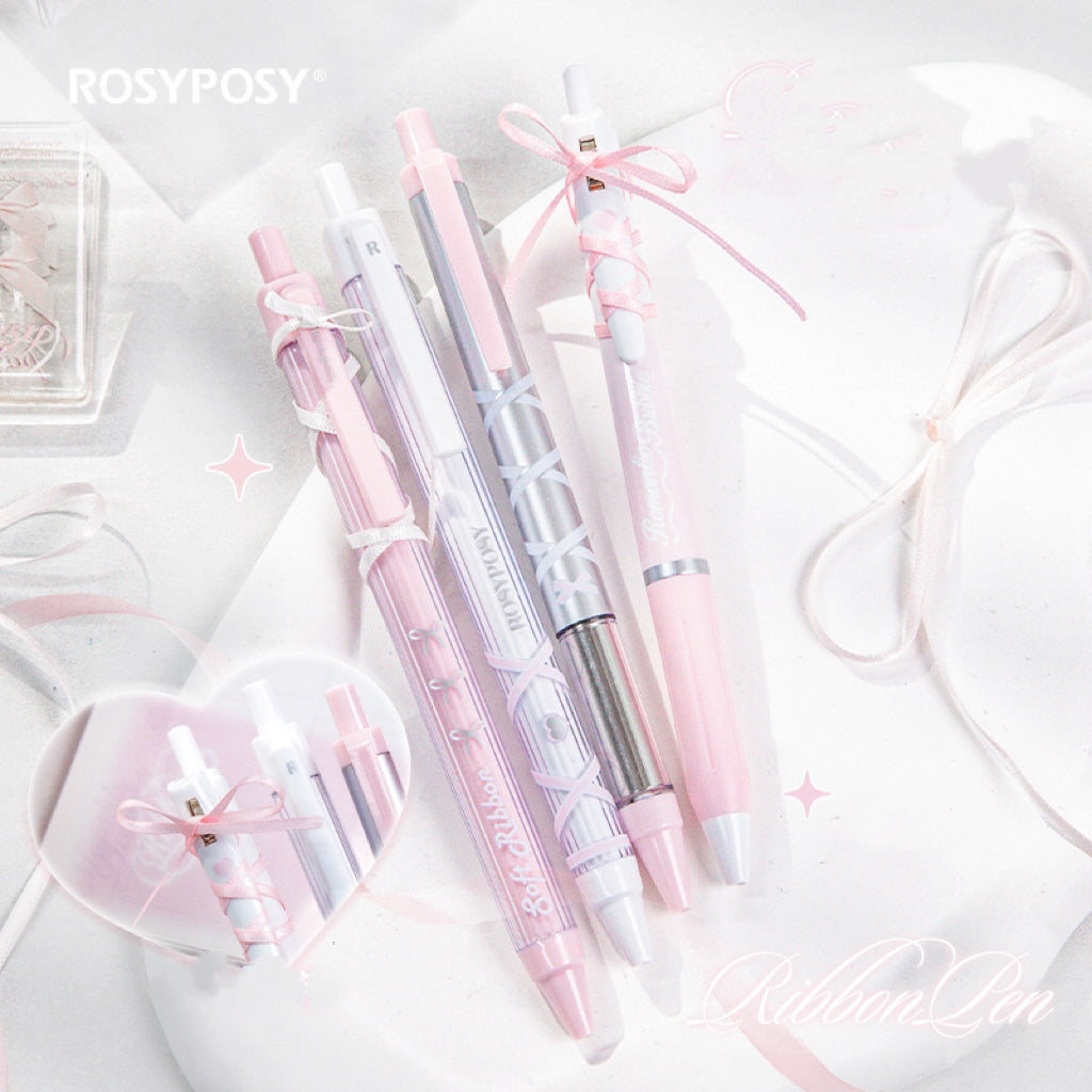 Rosy Posy Ribbon Pen Set (4pcs) - ShopHaul