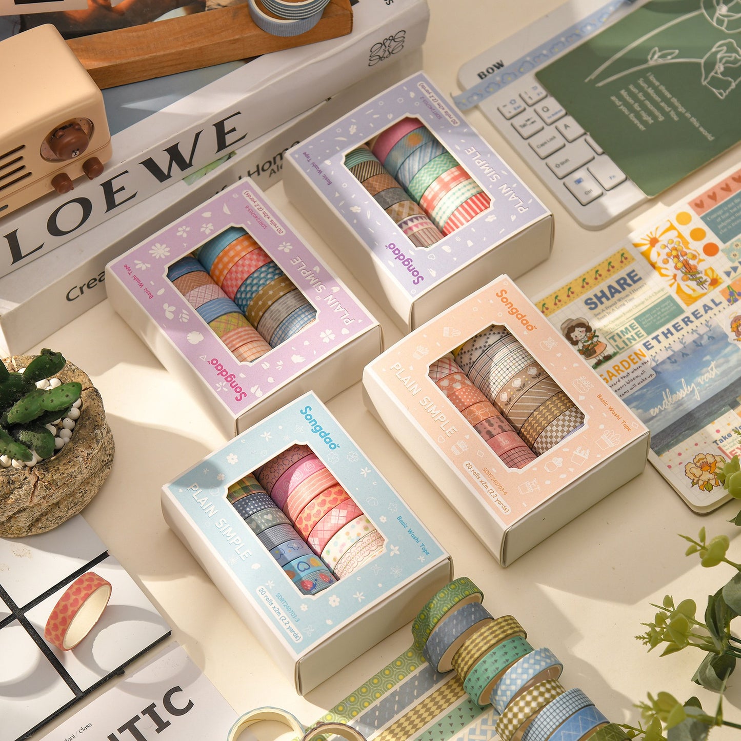 Sangdao Washi Tapes Box (20 rolls) - ShopHaul