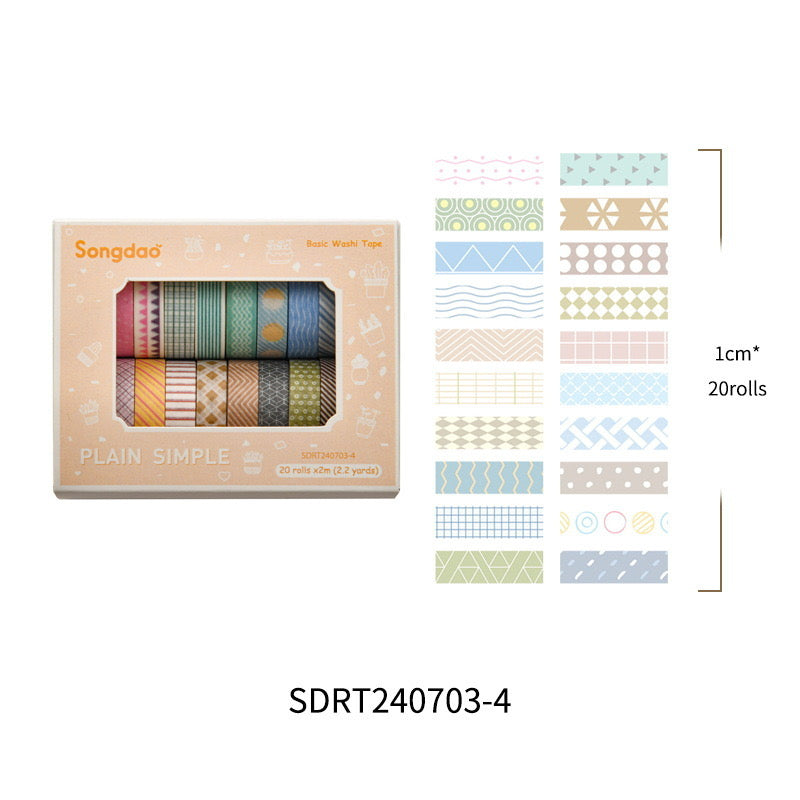 Sangdao Washi Tapes Box (20 rolls) - ShopHaul