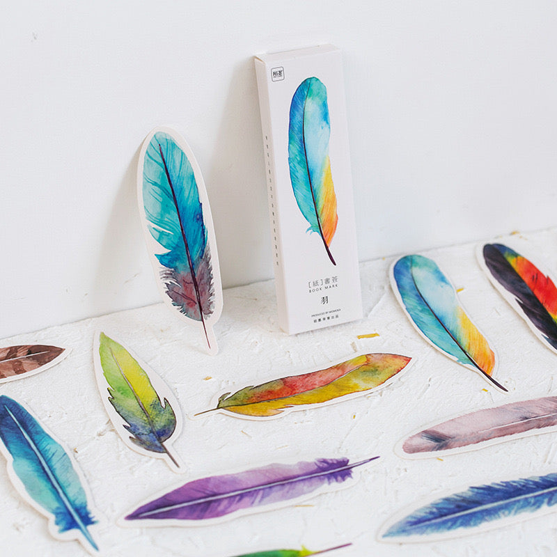 Feather Paper Bookmark