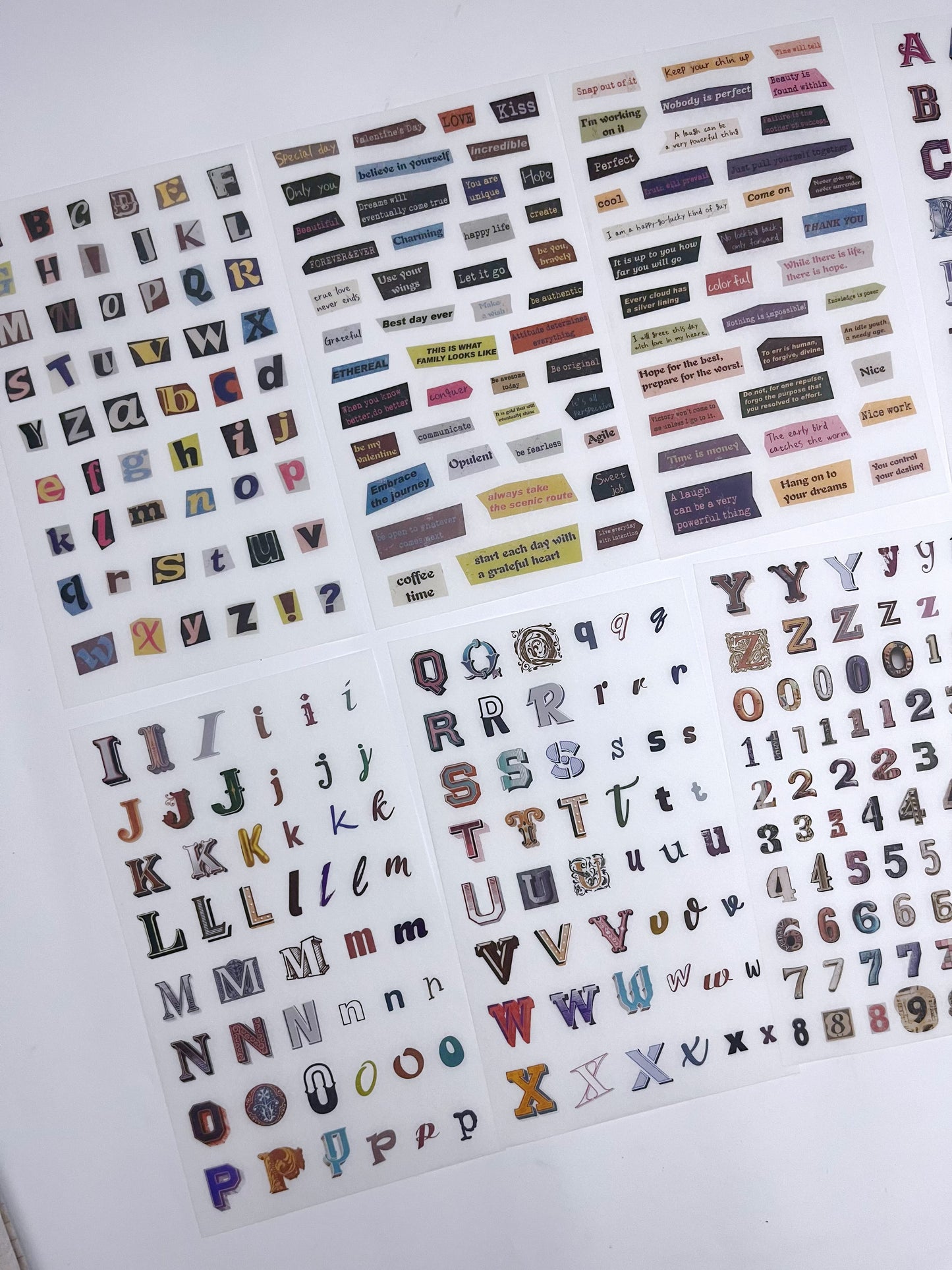Vintage Sticker Sheets (38 sheets)