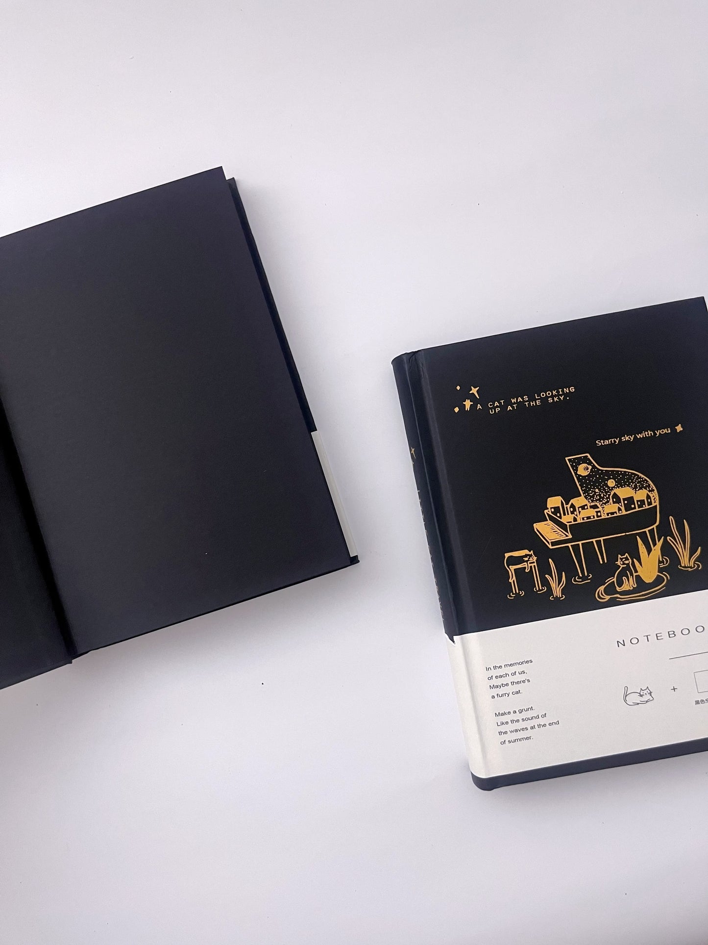 Cat’s Blank Black Sheets Journal