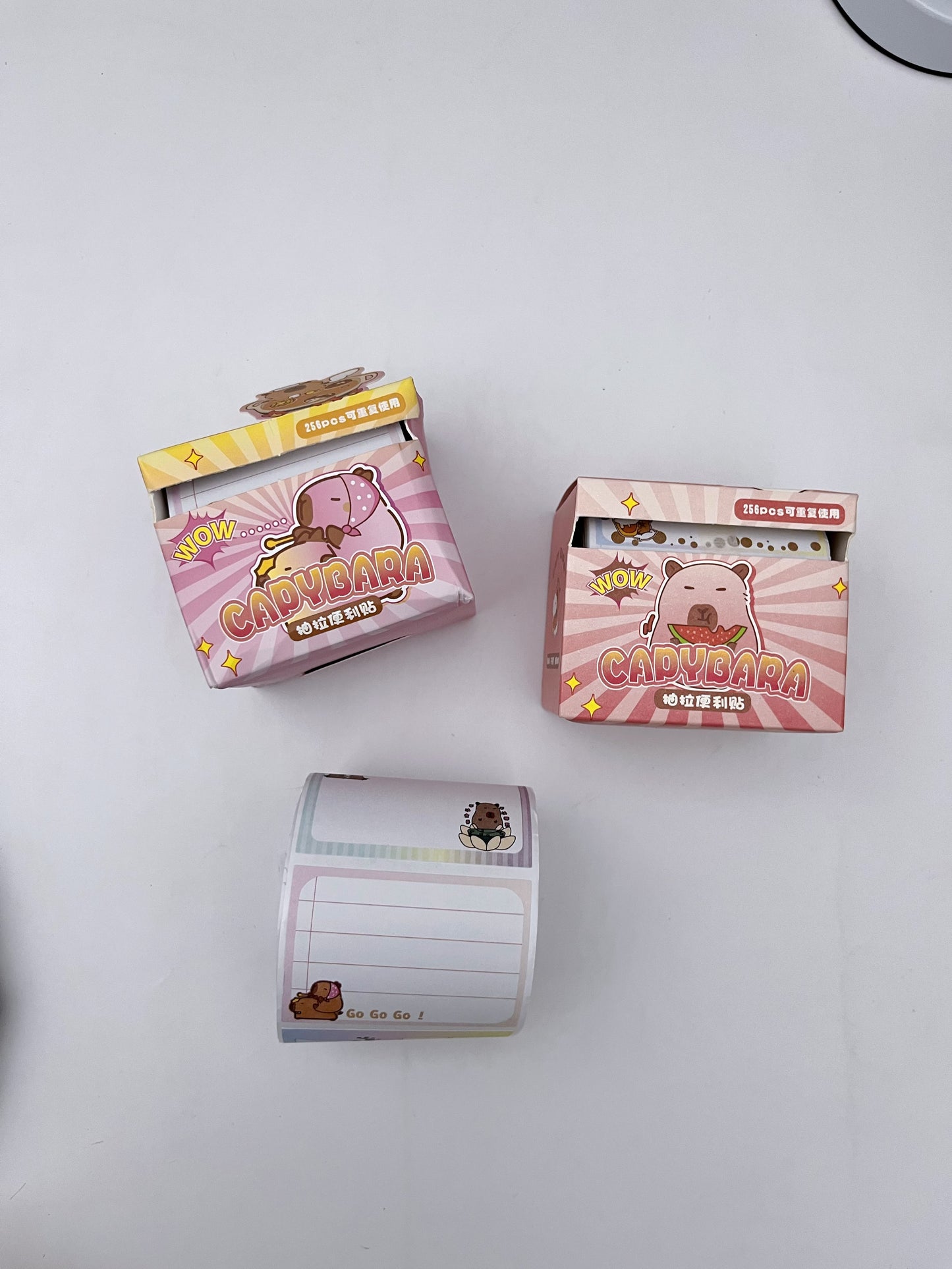 Capybara Pull-Out Peel Off Sticky Notecards (256pcs per box) - ShopHaul