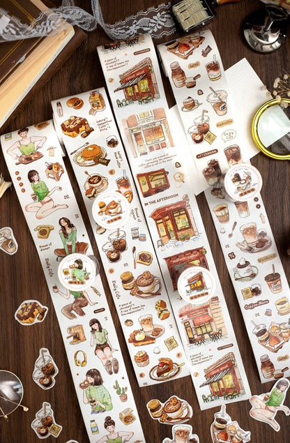 Twilight Coffee Notes Series Stickers Roll