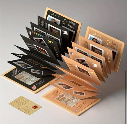 Organ Folding Scrapbook / Photo Black Sheets Album - ShopHaul