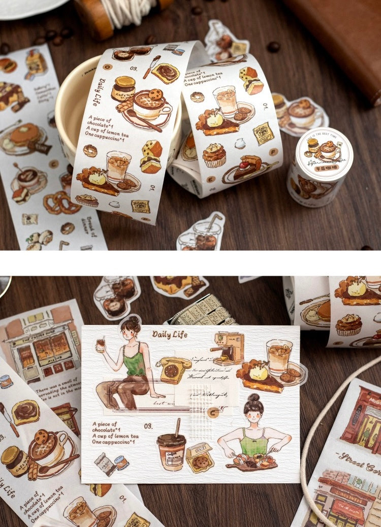 Twilight Coffee Notes Series Stickers Roll