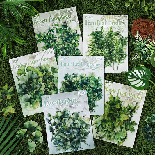 Leaf Stickers Set (20 pcs)