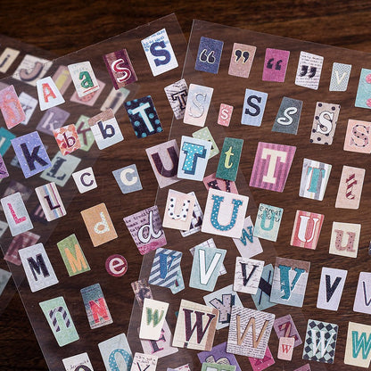 Alphanumeric stickers set (6 sheets)