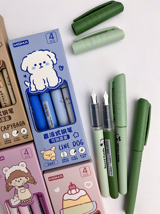 Moka Extra Fine Nib Fountain Black Ink Pens - ShopHaul