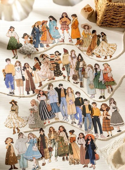 Girl Character Hard Card Stickers (100 pcs)