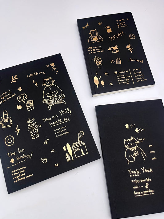 A5 / B5 Blank Notebook - 256 pages, 80g