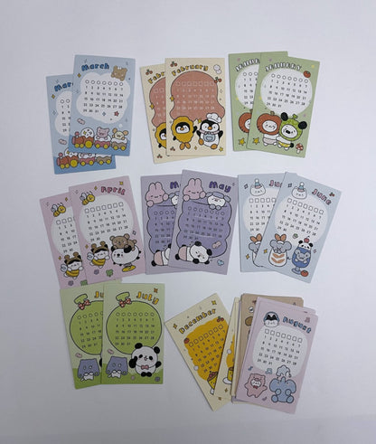 Undated Calendar Card Stickers (24 months) - ShopHaul