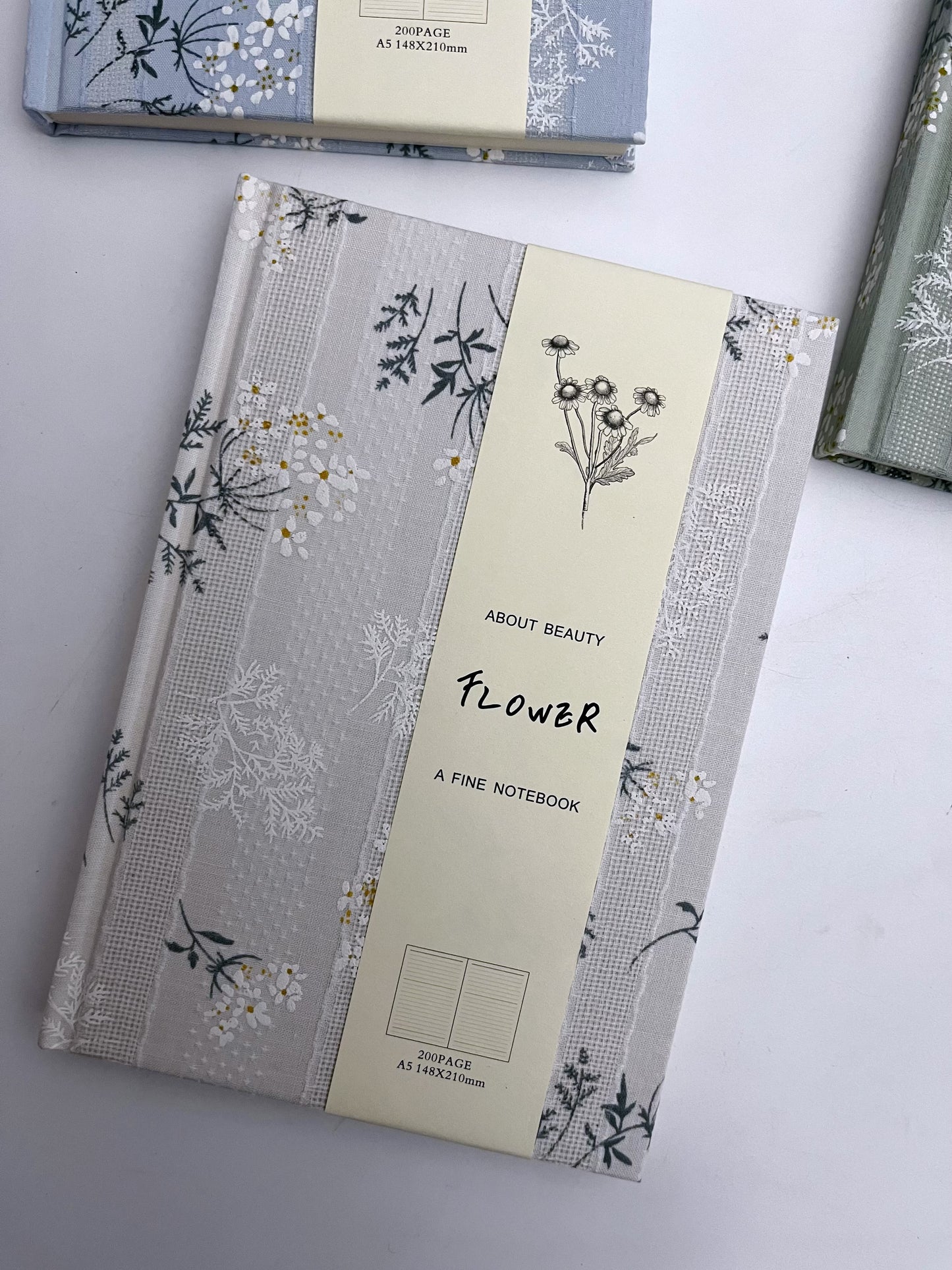 Flower Lined A5 Journal