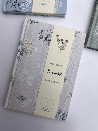 Flower Lined A5 Journal