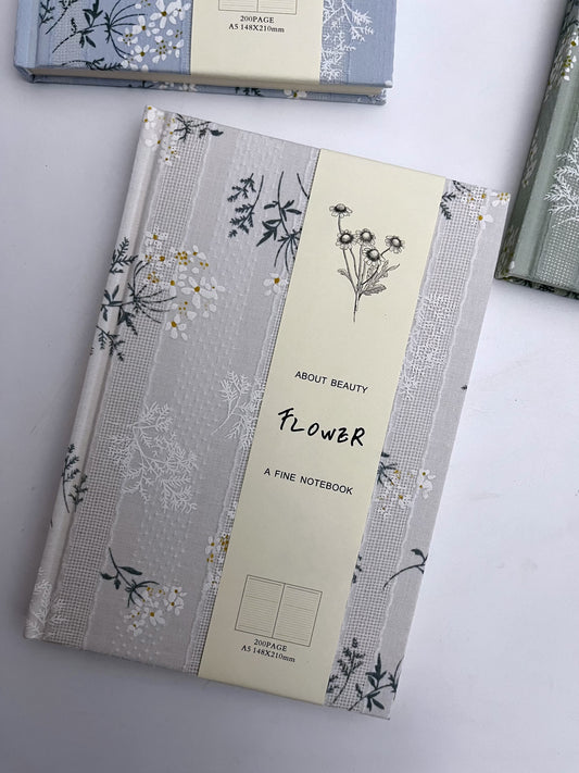 Flower Lined A5 Journal