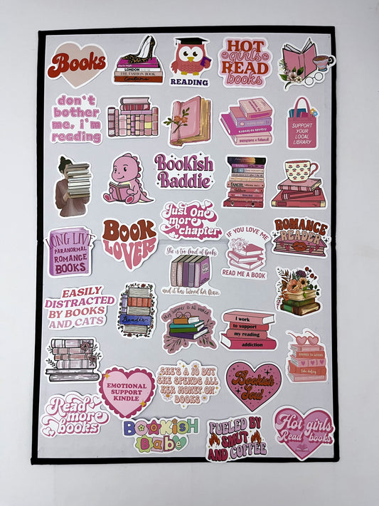 Bookish Stickers (Pink Edition) - 10pcs - ShopHaul