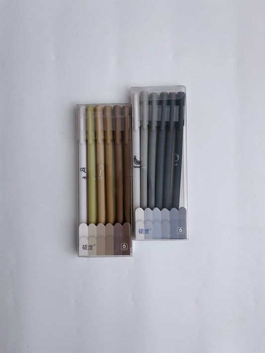 Morandi Gradient Black Gel Pens - ShopHaul
