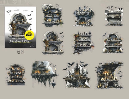 Abandoned City Landscape Stickers